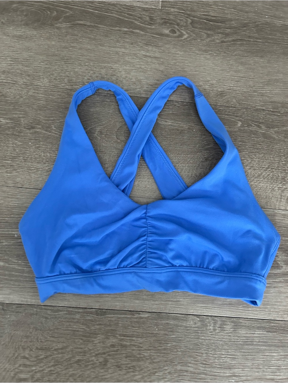 aerie offline Bright Blue Cross-Back Sports Bralette